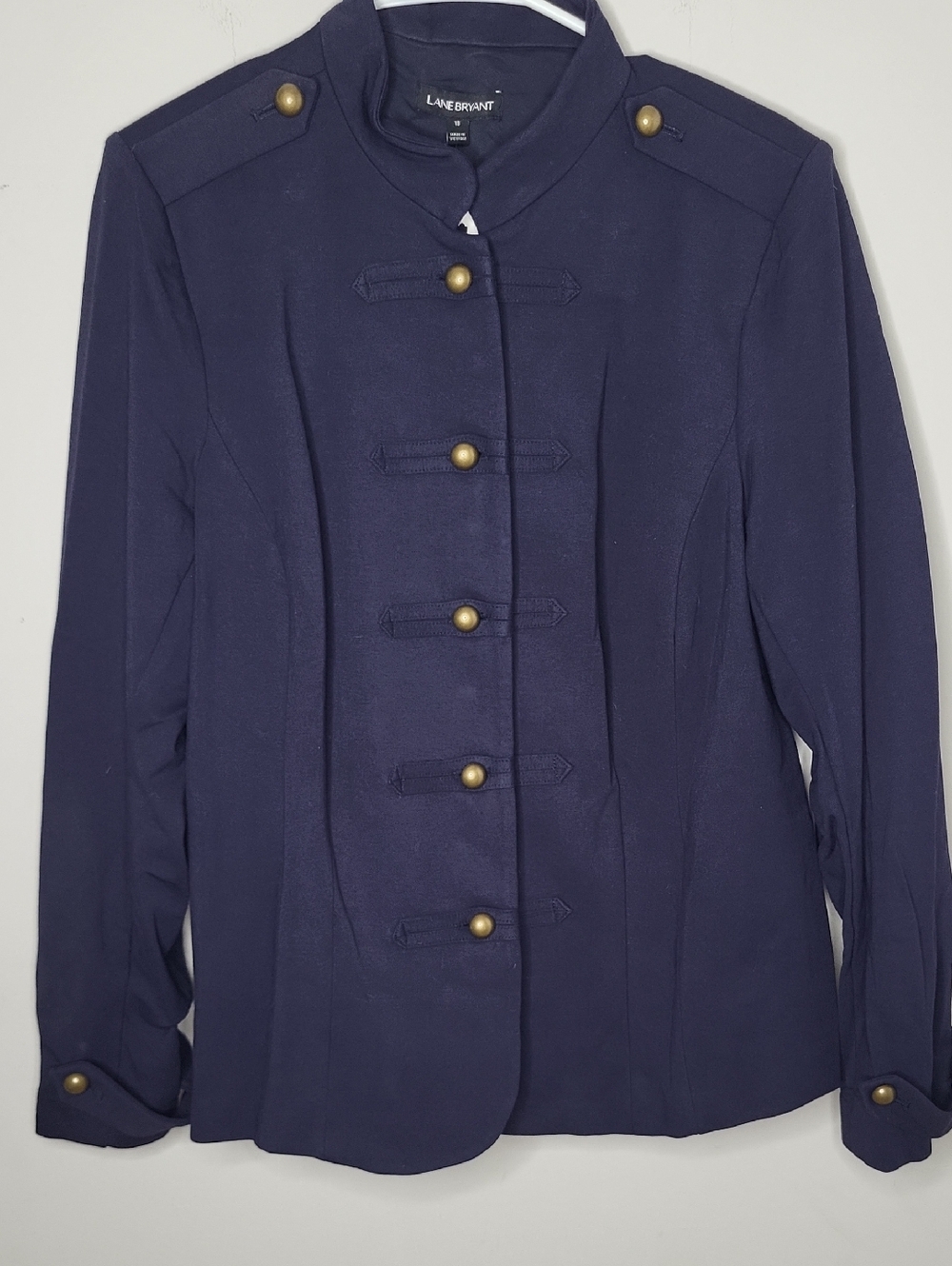 Lane Bryant NWT NEW Navy Military-Inspired Brass Button Blazer Size 18
